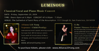 CRA is a proud sponsor of a series of concerts by 13-year old musical prodigy, Alliana Lili Yang.